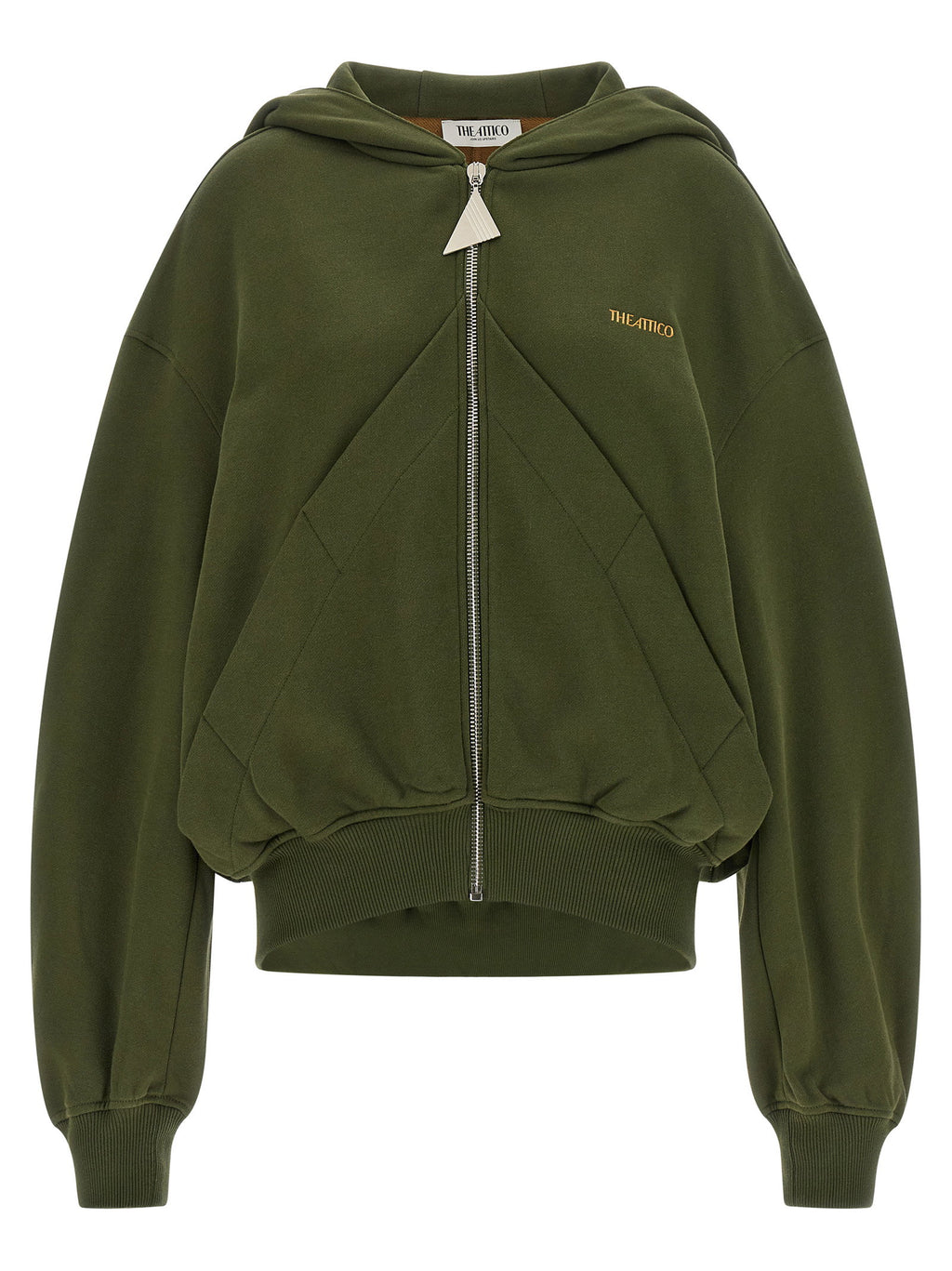 The Attico Green Fleece Hoodie The Attico