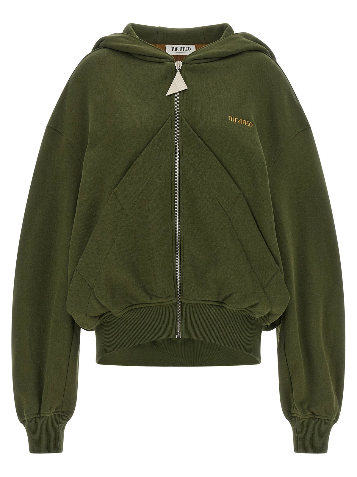 The Attico Green Fleece Hoodie The Attico