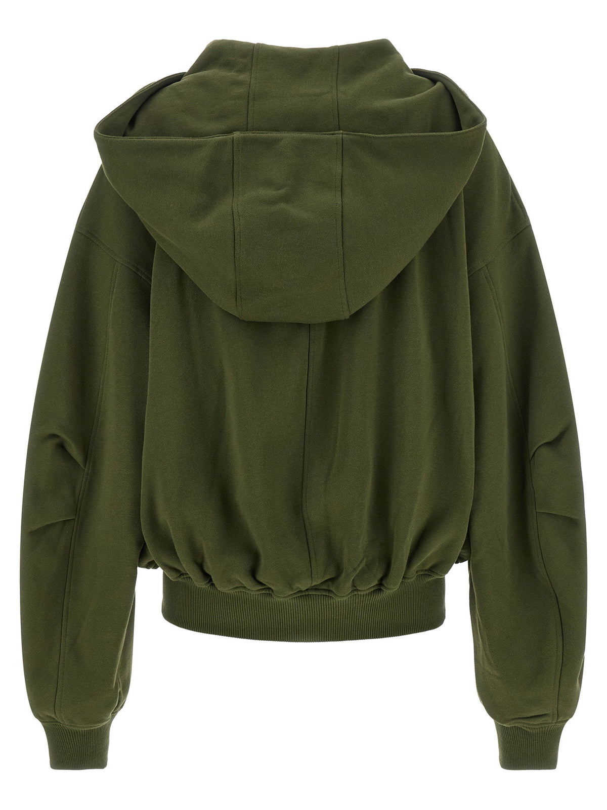 The Attico Green Fleece Hoodie The Attico