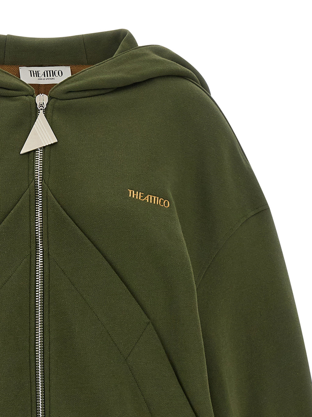The Attico Green Fleece Hoodie The Attico
