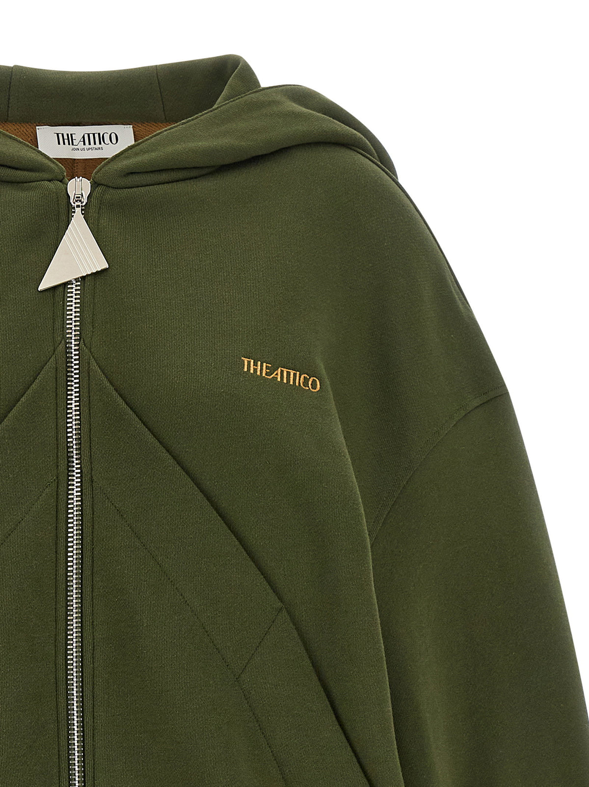 The Attico Green Fleece Hoodie The Attico