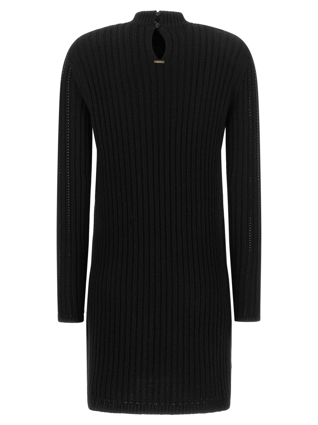 Twin Set Ribbed Dress With Rhinestones