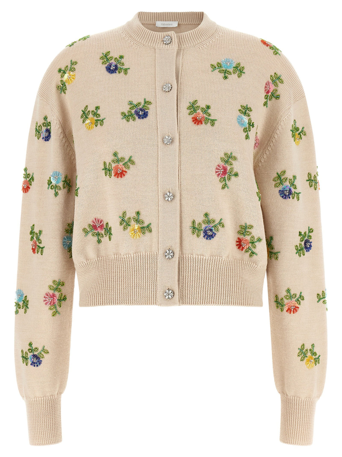 Paco Rabanne Floral Embroidery Cardigan