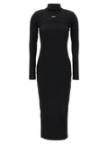 Off White Off Stamp Rib Dress