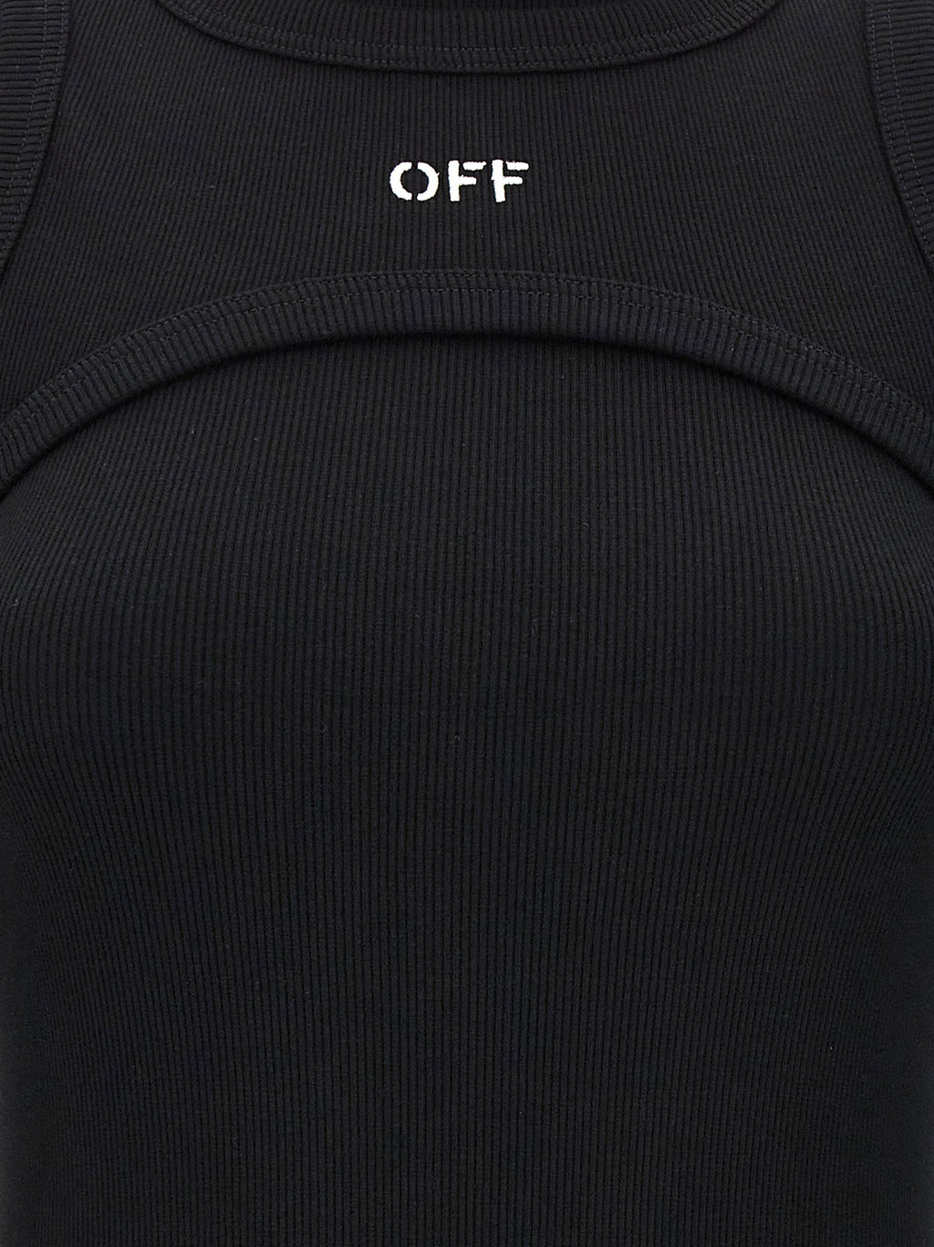 Off White Off Stamp Rib Dress