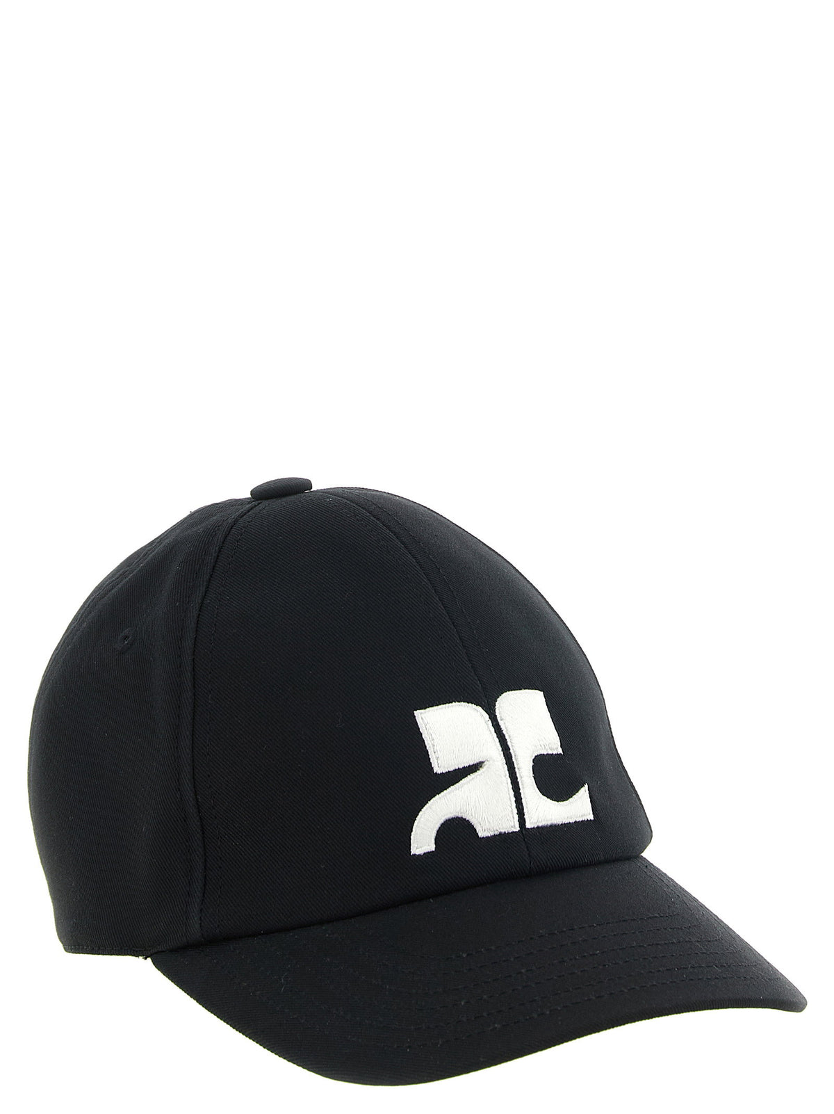 Courreges Ac Logo Cotton Cap Hat