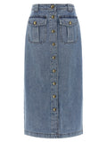 Zimmermann Denim Pencil Skirt Zimmermann