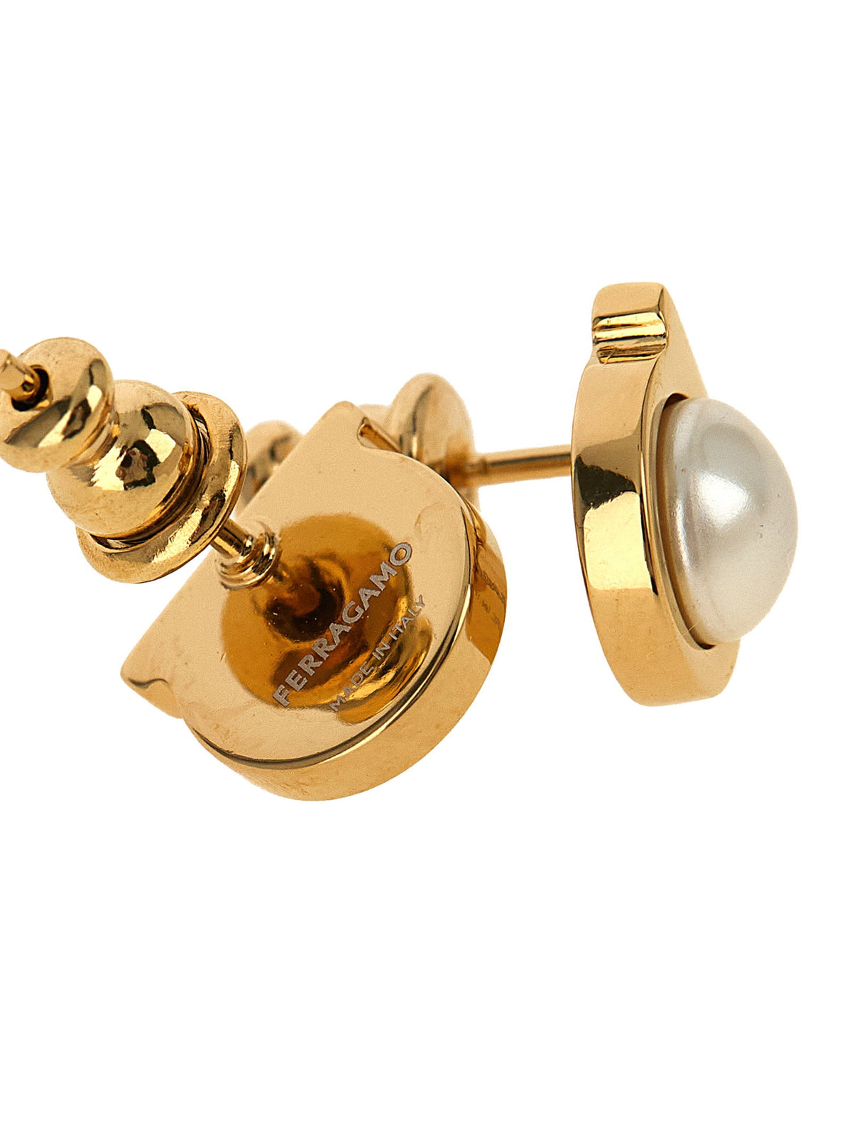 Ferragamo Gancini Pearl Earrings