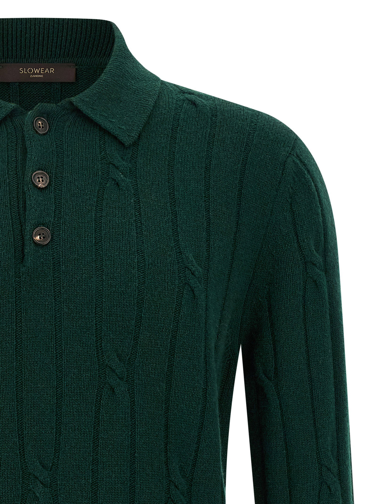 Zanone Braided Wool Polo Shirt