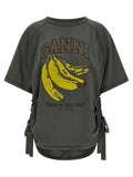 Ganni Grey Banana T-shirt Ganni