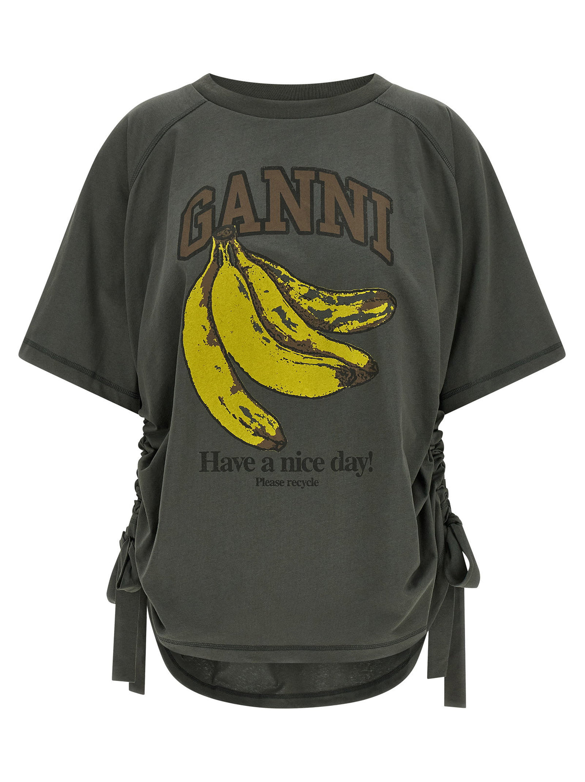 Ganni Grey Banana T-shirt Ganni