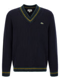 Lacoste Blue V-neck Sweater Lacoste