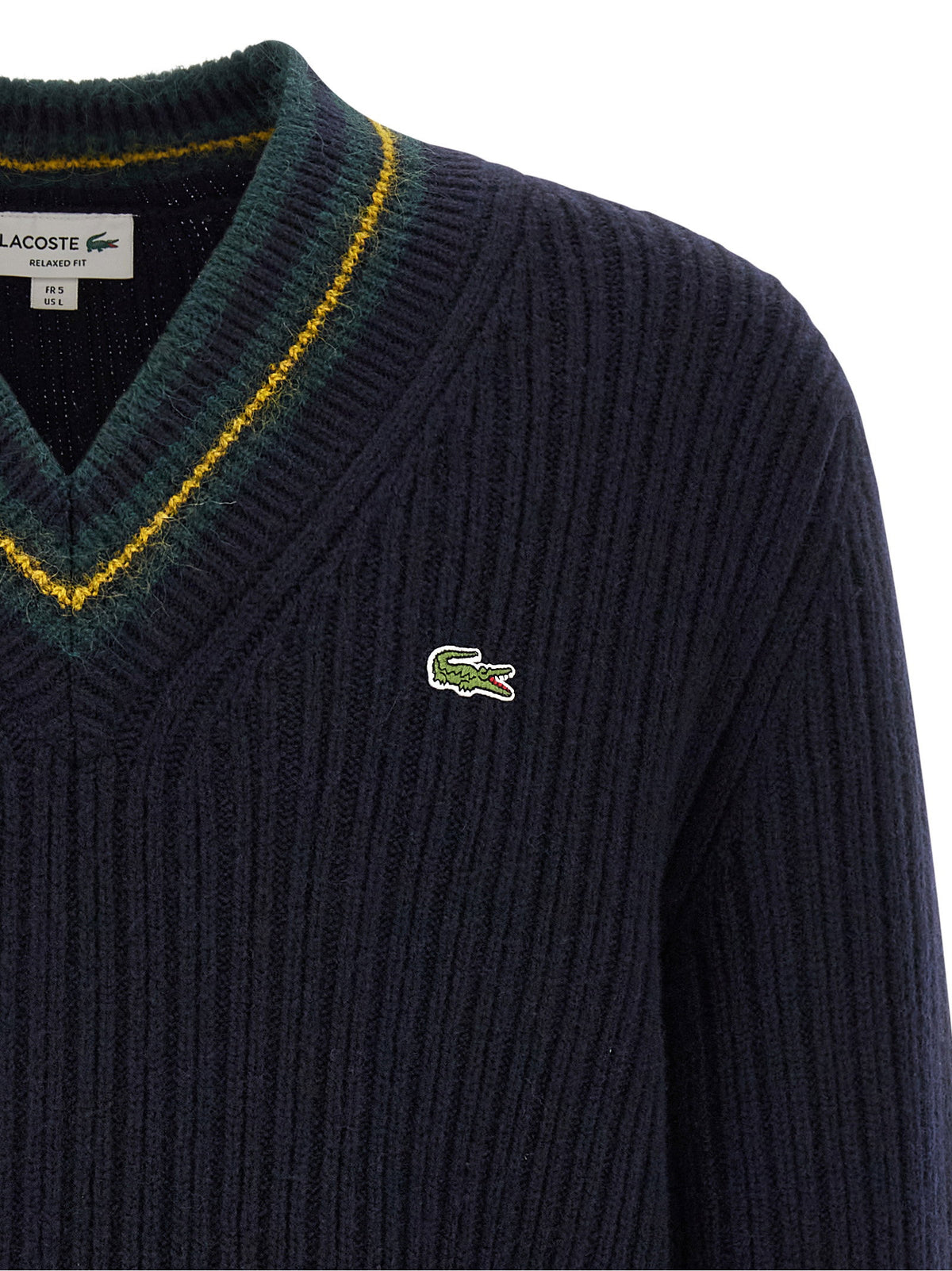 Lacoste Blue V-neck Sweater Lacoste