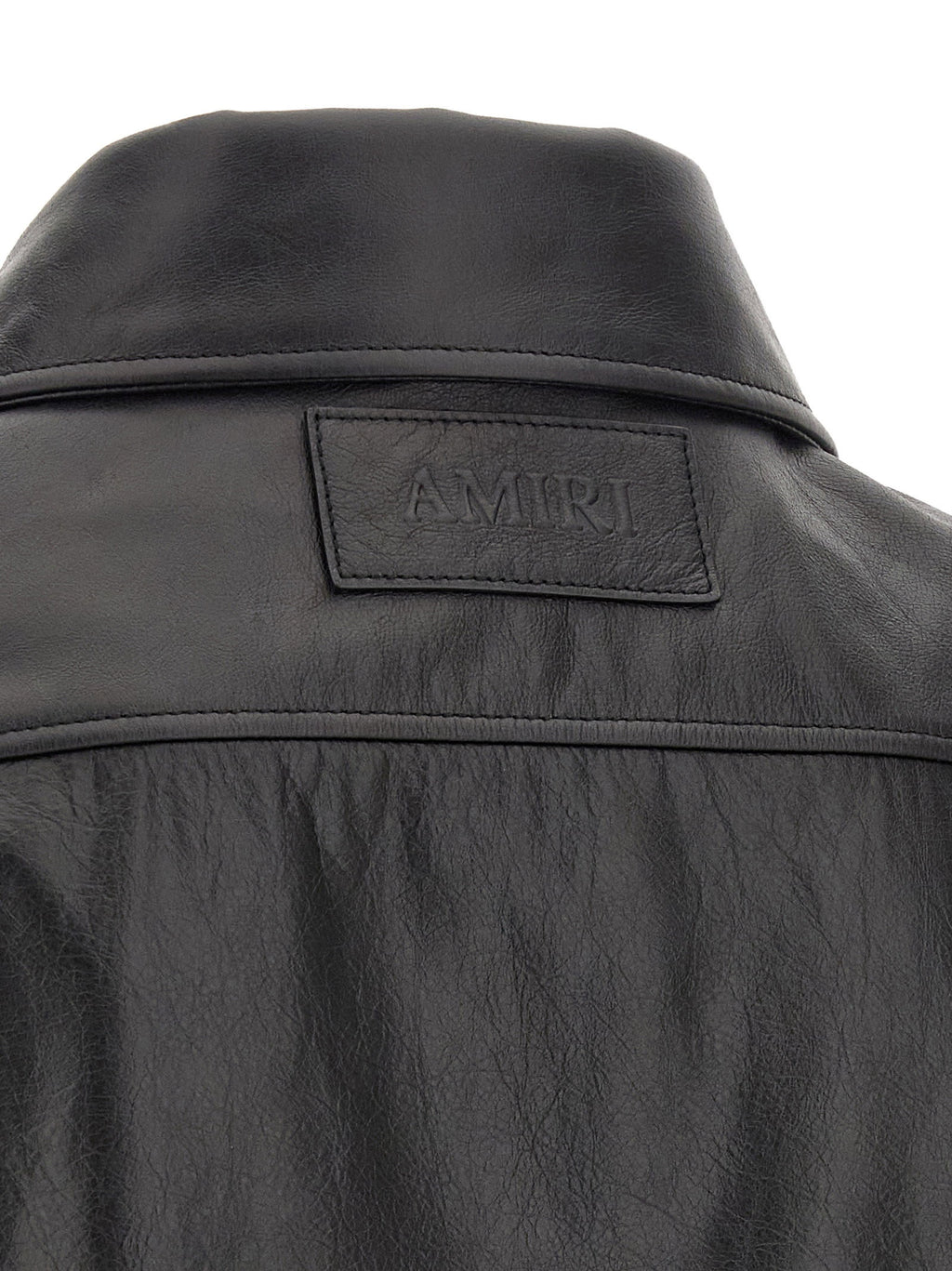 Amiri Leather Jacket With Zip