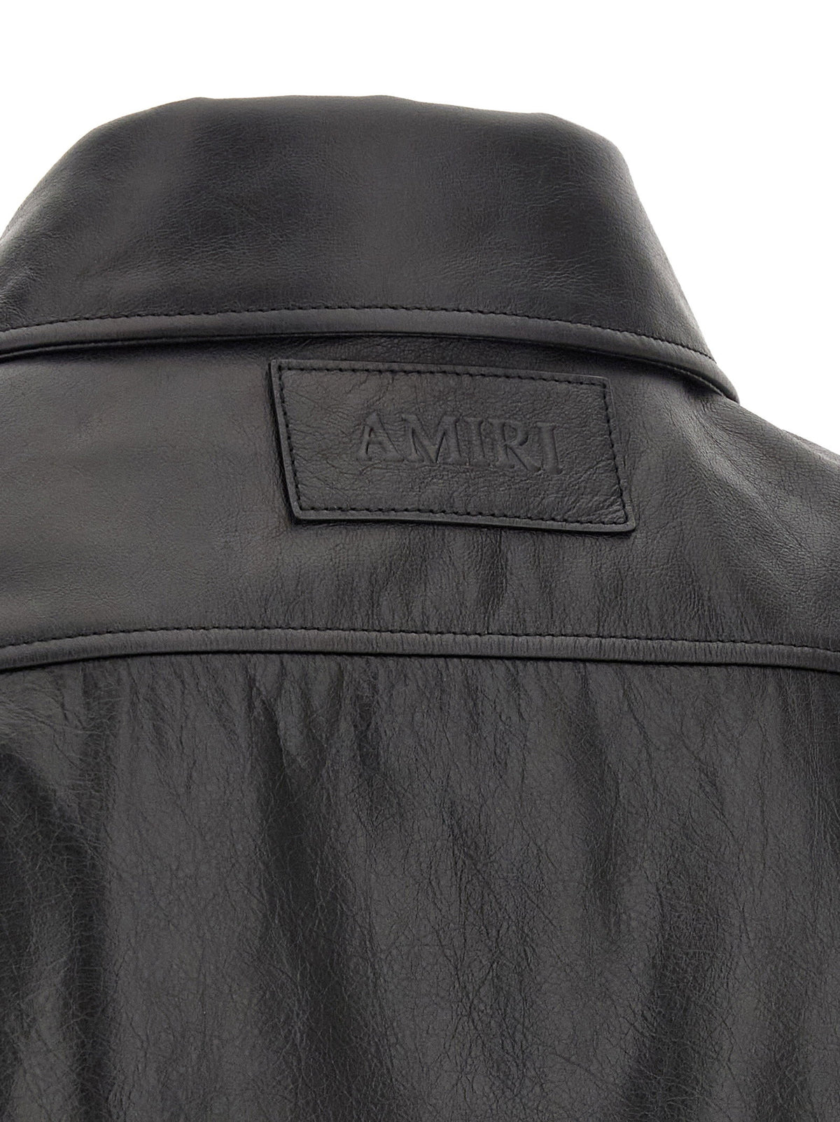 Amiri Leather Jacket With Zip