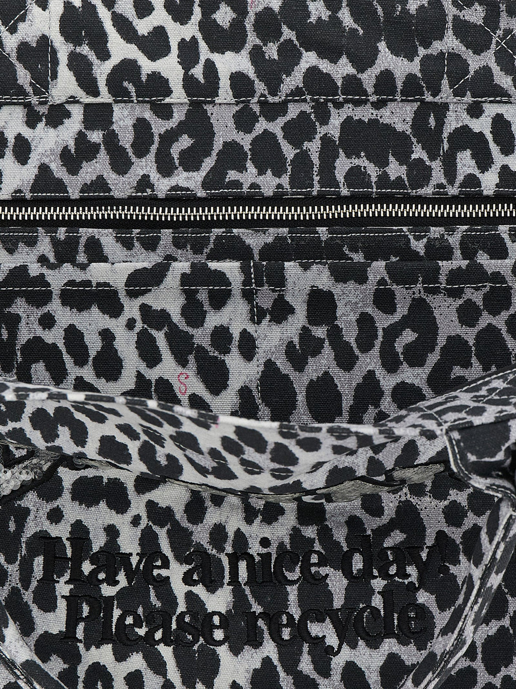 Ganni Leopard Sequin Xxl Tote Shopping Bag Ganni