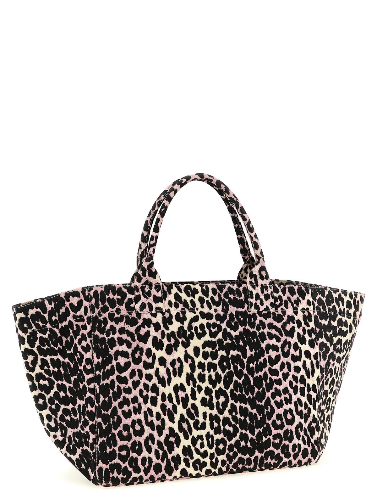 Ganni Leopard Sequin Xxl Tote Shopping Bag Ganni