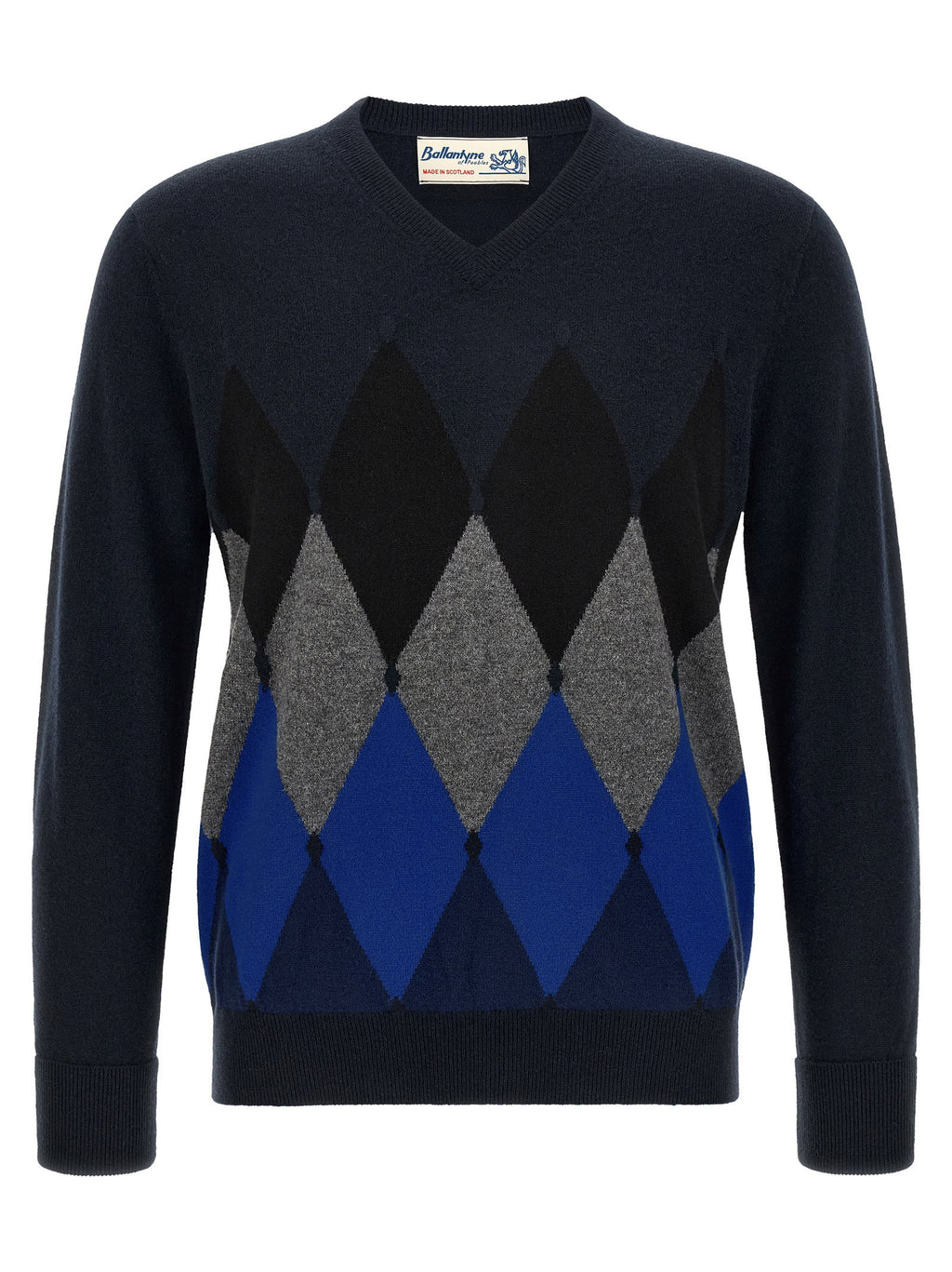 Ballantyne Classic Diamond Intarsia Sweater