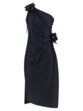 Coperni Asymmetric Mini Flower Dress