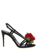 Dolce&Gabbana Satin Sandals With Flower