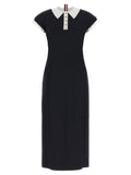 Thom Browne Polo Dress With Intarsia And Rwb Detail