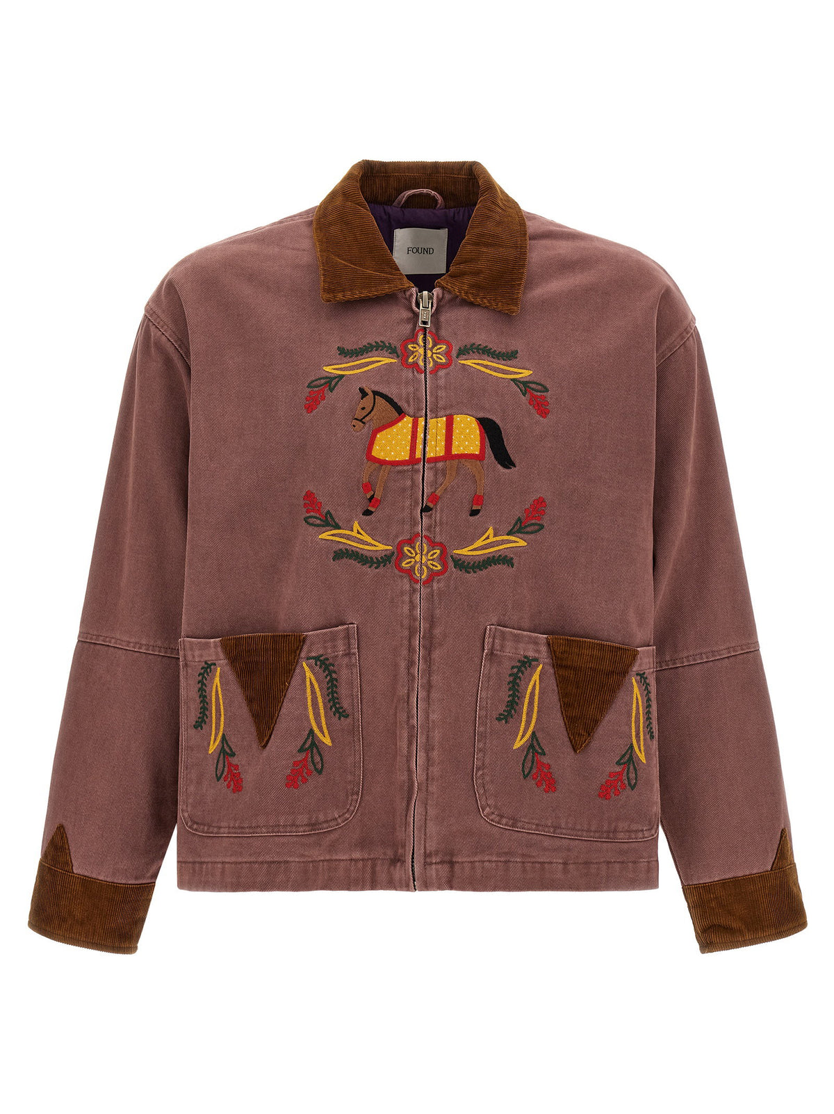 Found Canvas Jacket With Embroideries