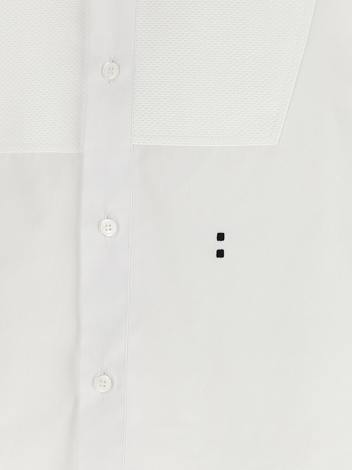 Fendi Poplin Shirt With Plastron Piqué