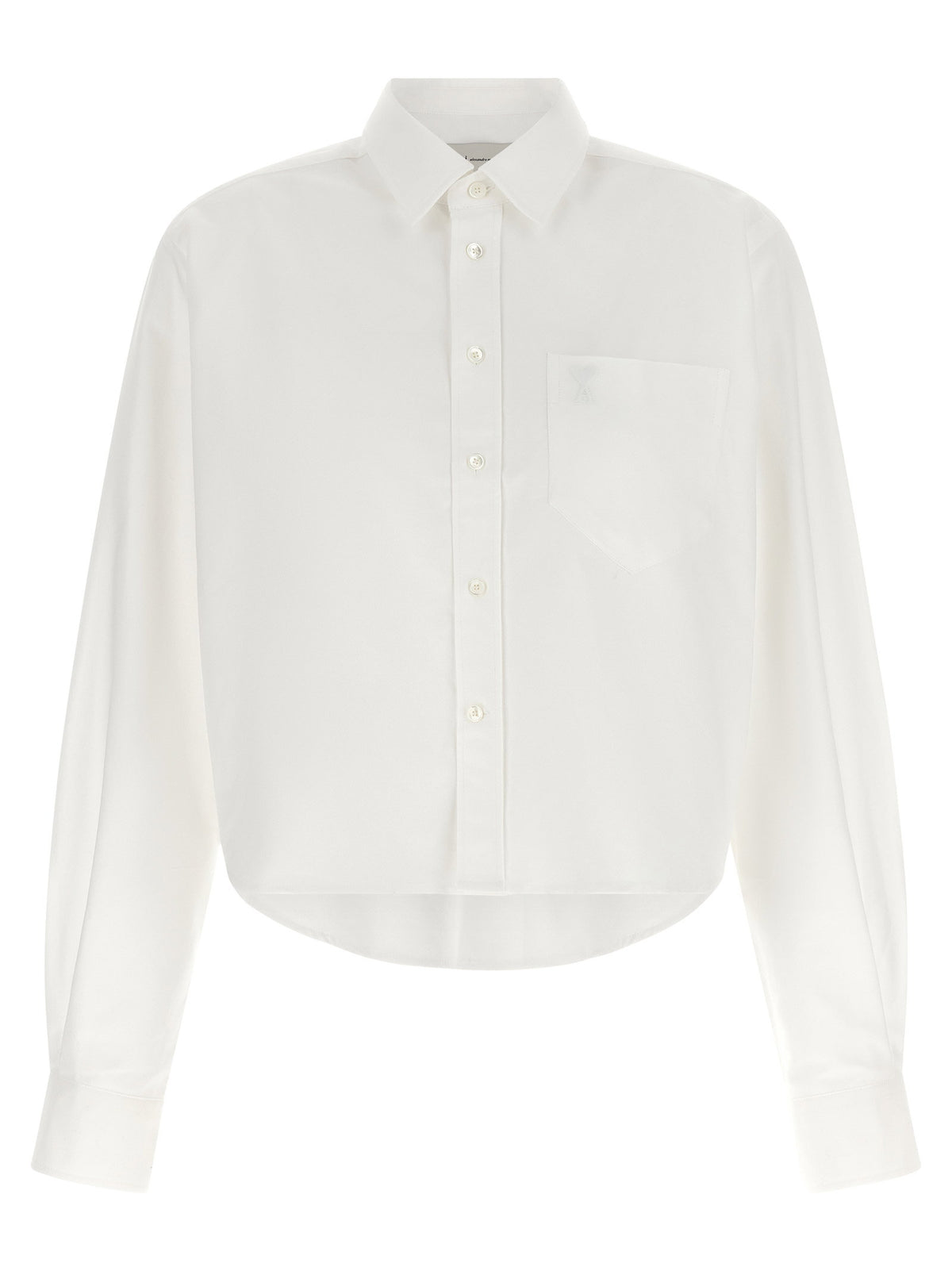 Ami Paris Ami De Coeur Cropped Shirt