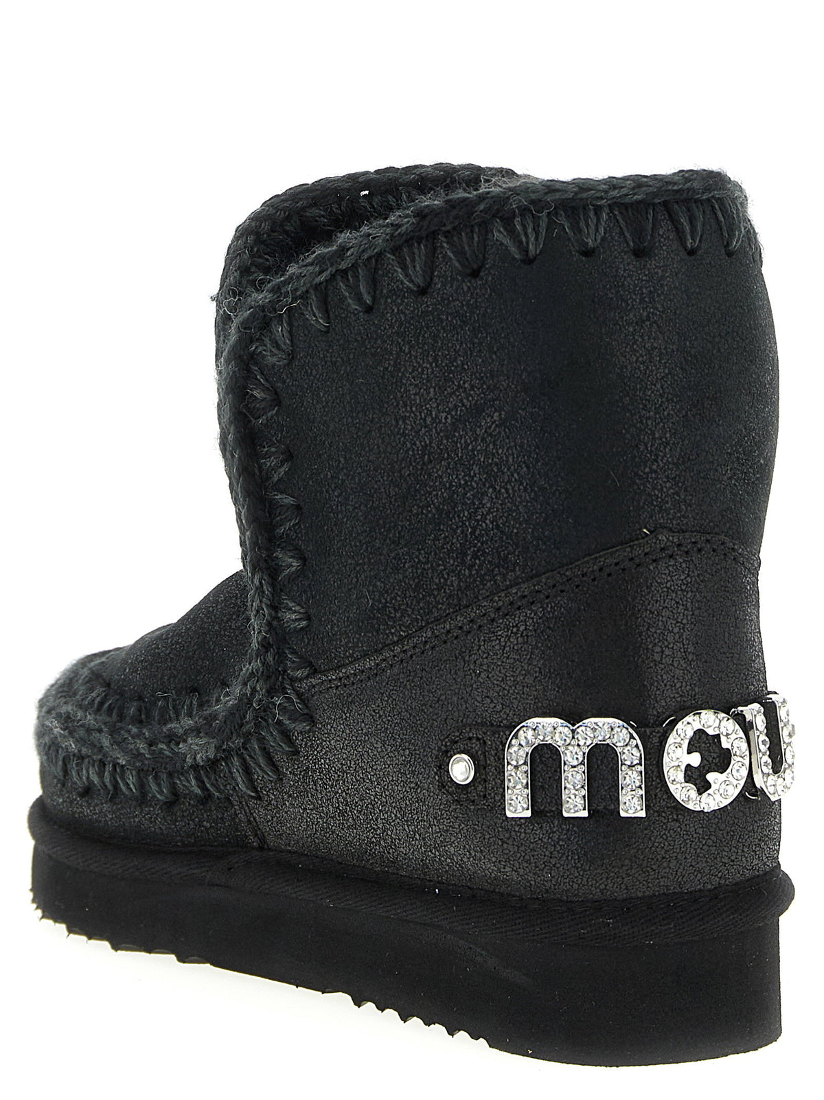 Mou Eskimo 18 Rhinestone Logo Ankle Boots