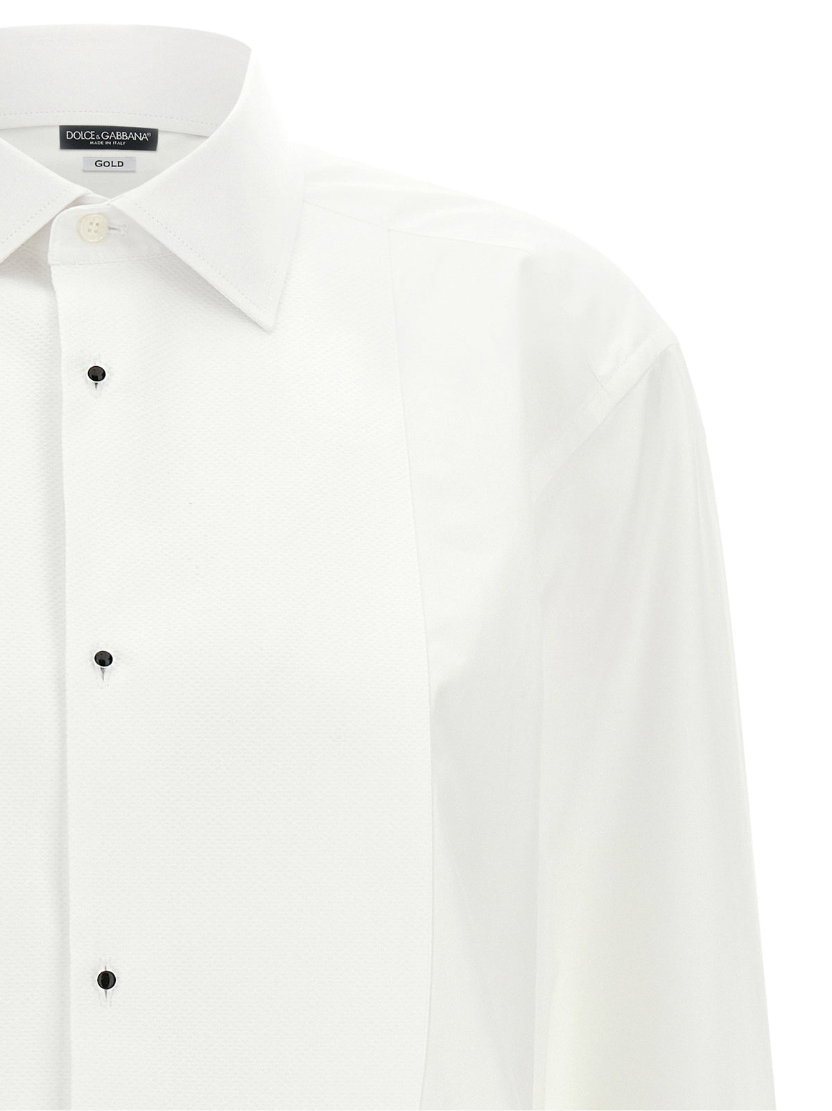 Dolce&Gabbana Gold Tuxedo Shirt