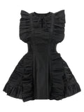 Giovanni Bedin Black Ruffle Dress Giovanni Bedin