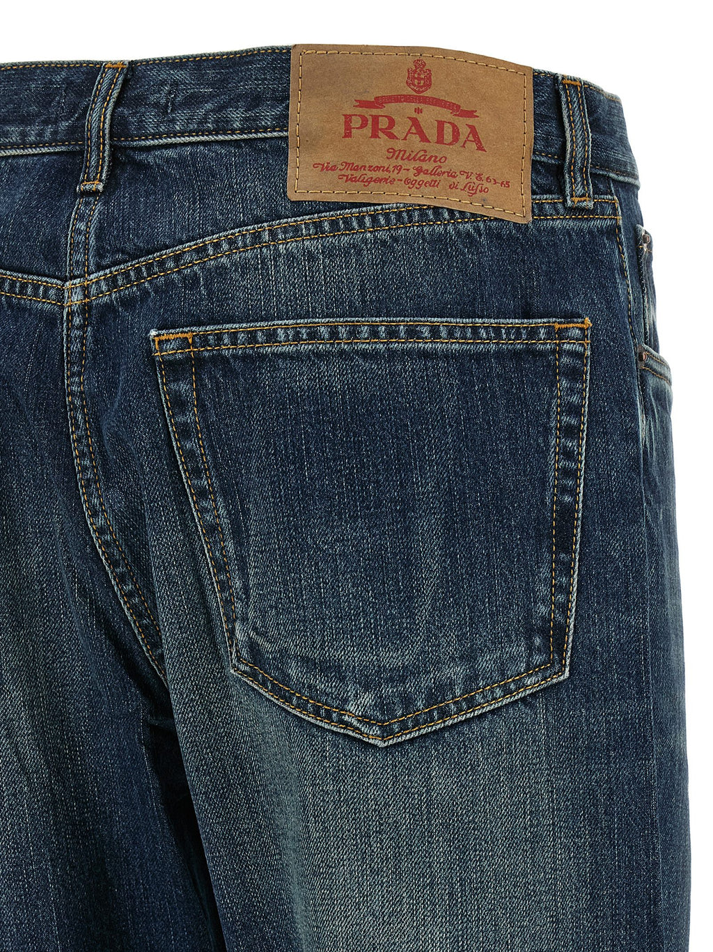 Prada Trompe Loeil Heart Jeans