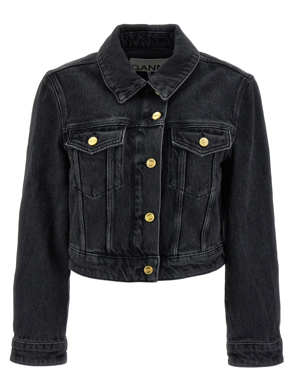 Ganni Cropped Denim Jacket