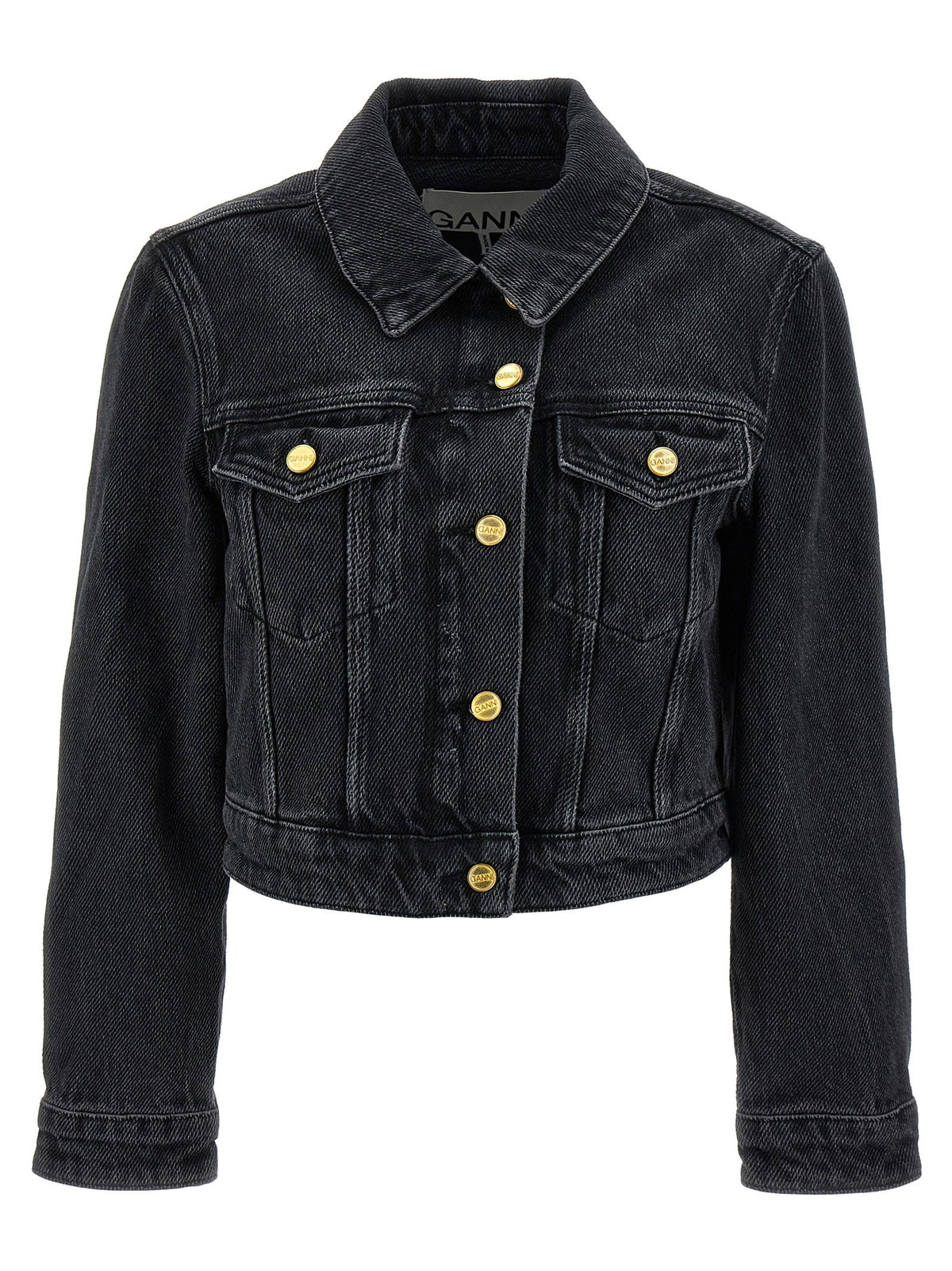 Ganni Cropped Denim Jacket
