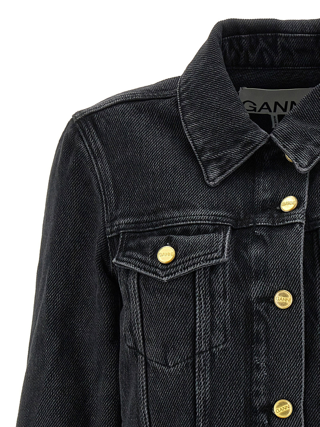 Ganni Cropped Denim Jacket