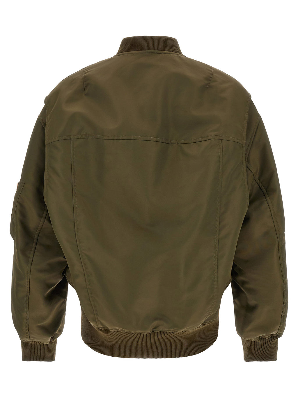 J.w.anderson Green Bomber Jacket With Asymmetric Hem J.w.anderson