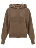 Agnona Zipped Hooded Sweater