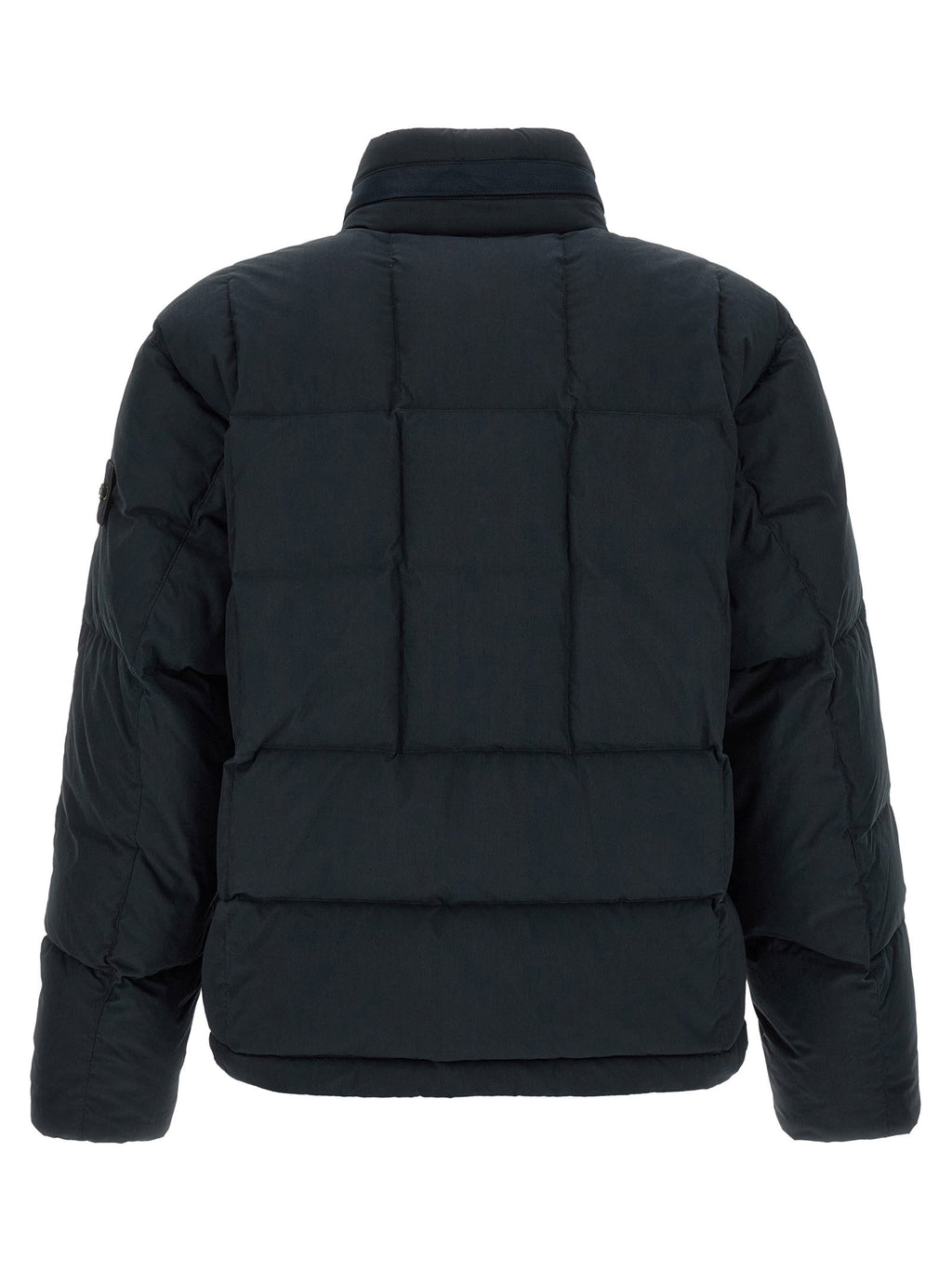Stone Island Imb Piuma Rds Down Jacket With Logo Badge Stone Island
