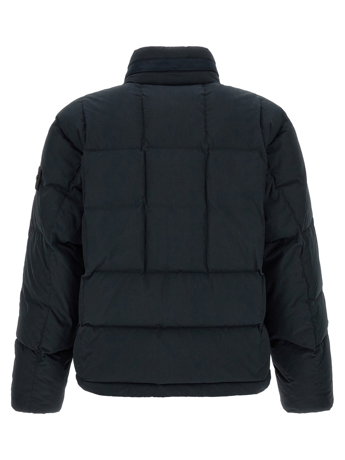 Stone Island Imb Piuma Rds Down Jacket With Logo Badge Stone Island