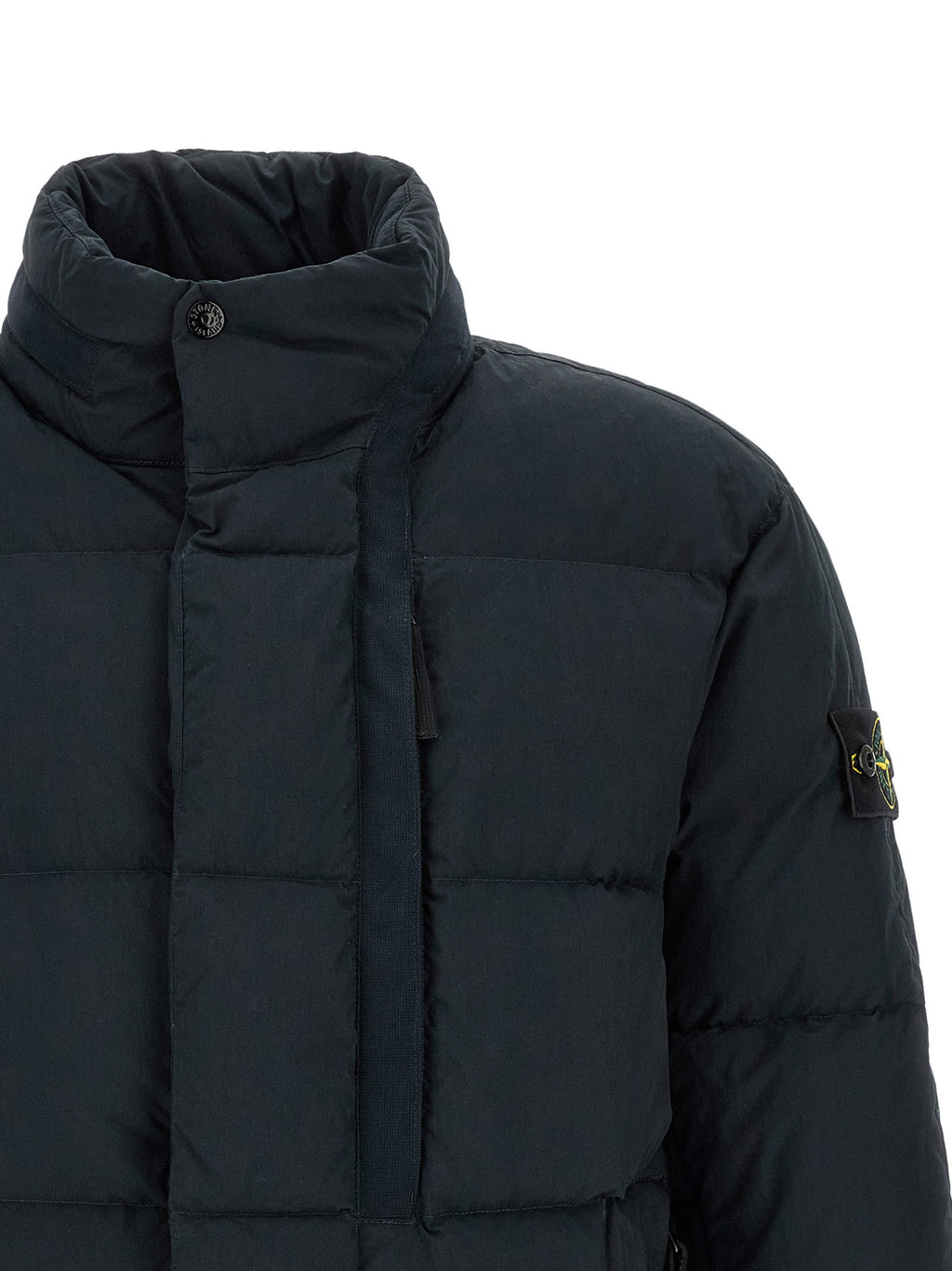 Stone Island Imb Piuma Rds Down Jacket With Logo Badge Stone Island