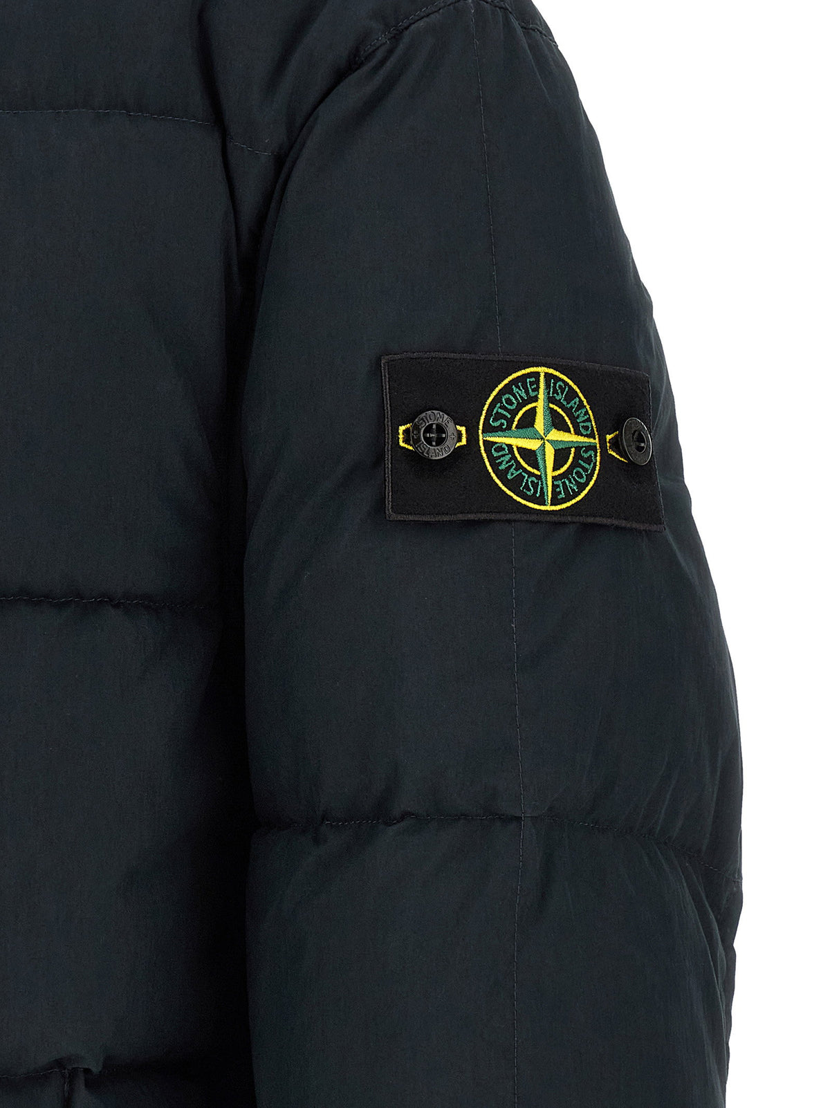 Stone Island Imb Piuma Rds Down Jacket With Logo Badge Stone Island