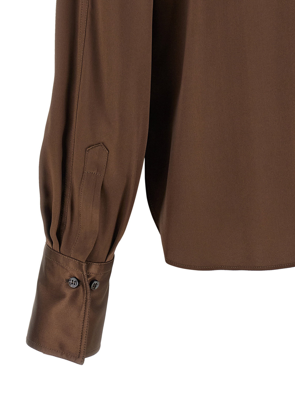 Brunello Cucinelli Stretch Silk Satin Shirt