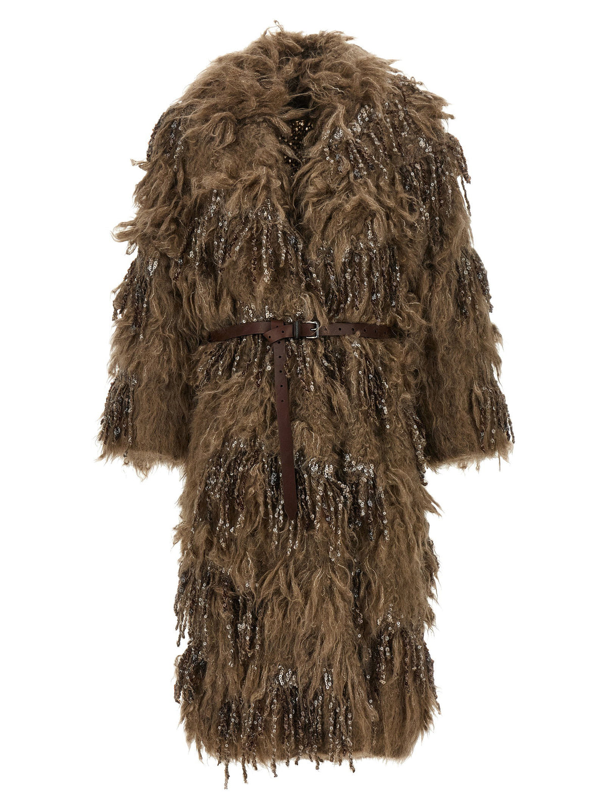 Brunello Cucinelli Dazzling Moss Embroidery Cardigan