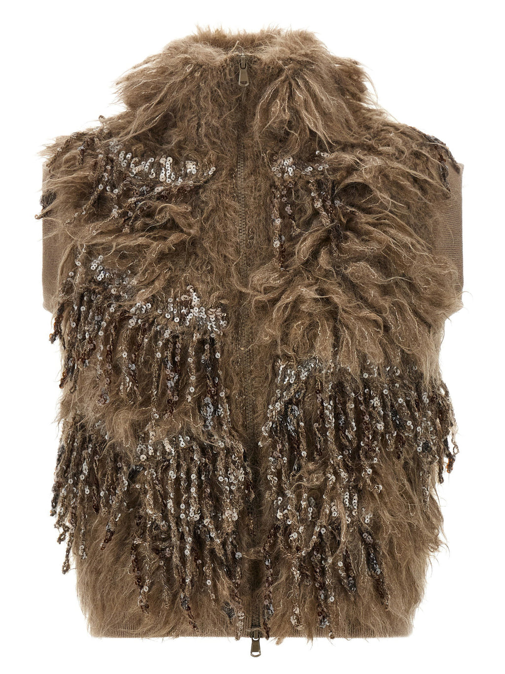Brunello Cucinelli Dazzling Moss Embroidery Vest