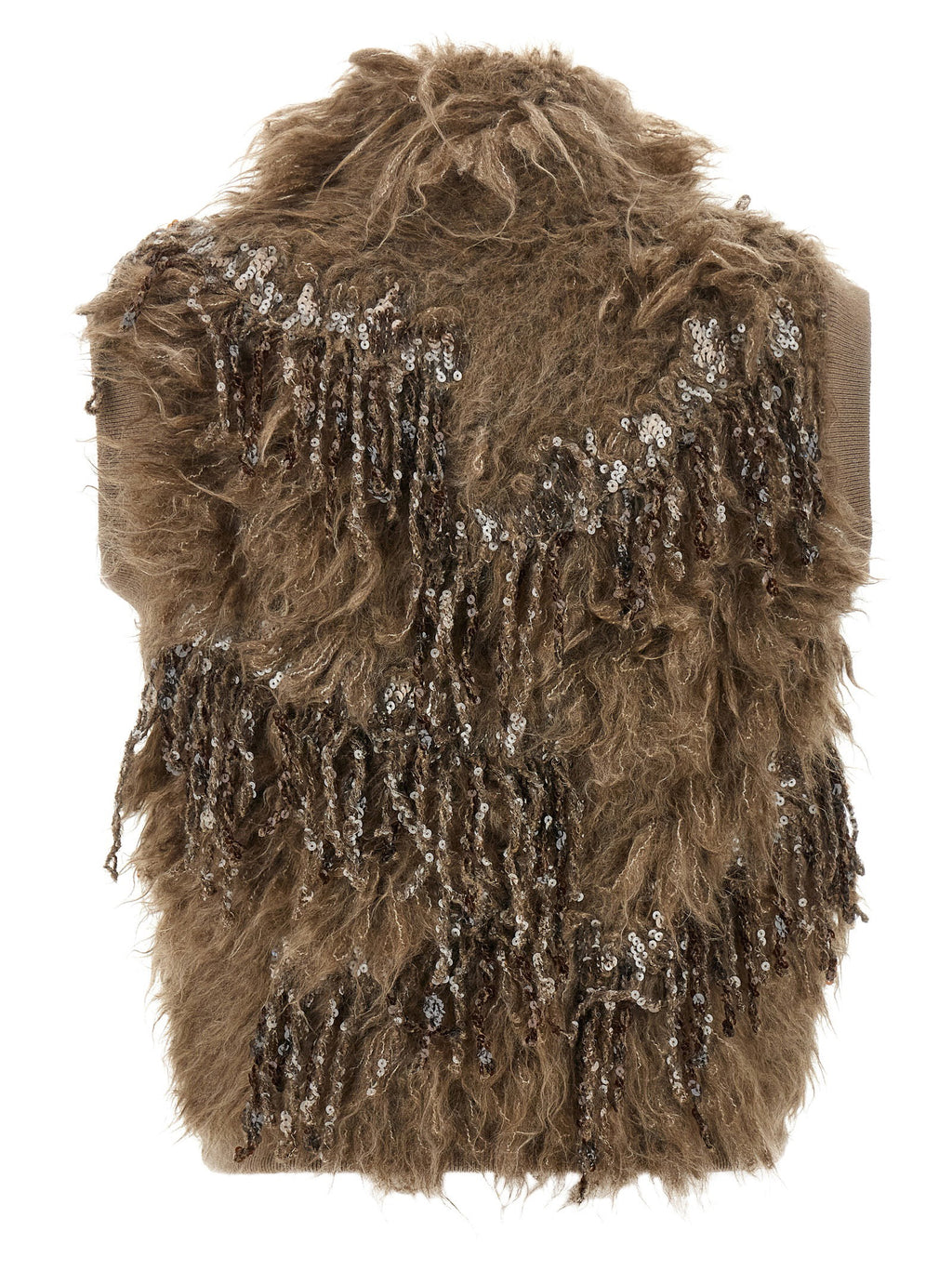 Brunello Cucinelli Dazzling Moss Embroidery Vest