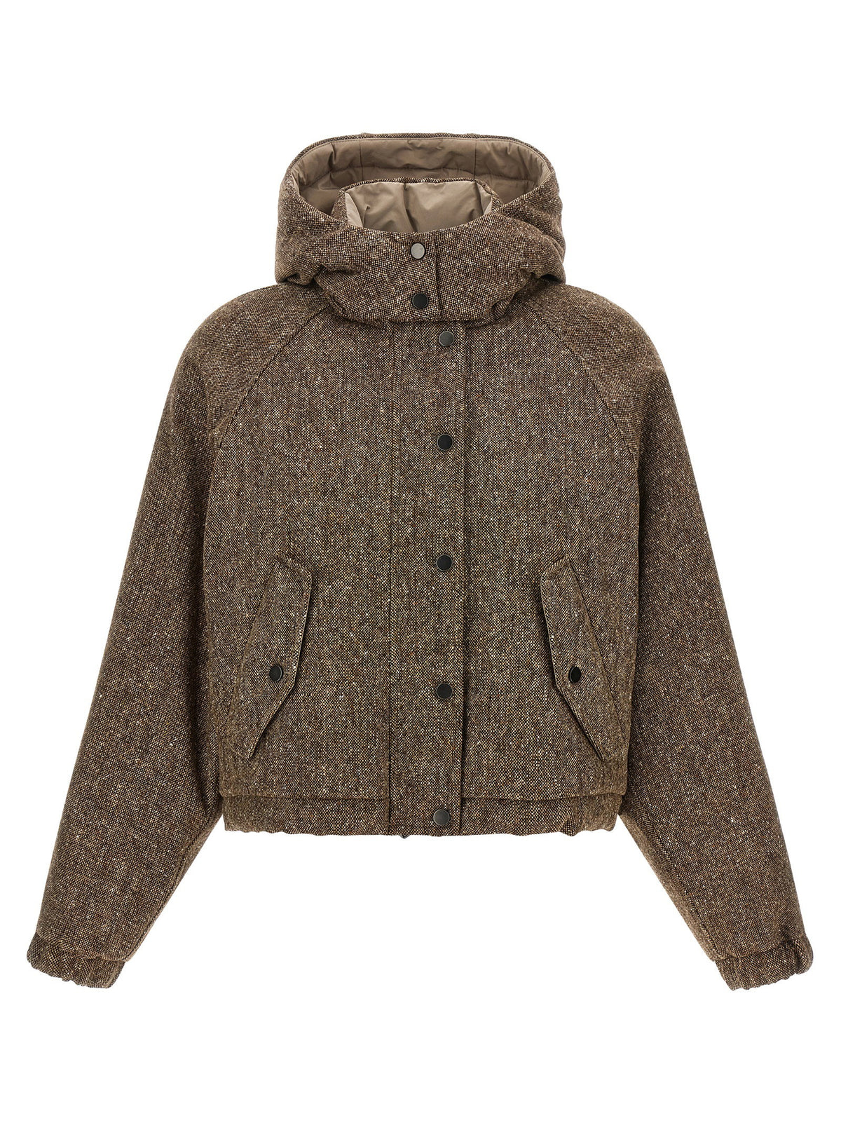 Brunello Cucinelli Donegal Tweed Down Jacket