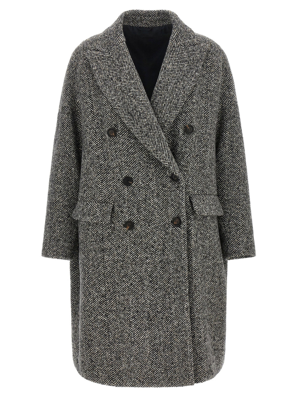 Brunello Cucinelli Dazzling Chevron Coat Brunello Cucinelli