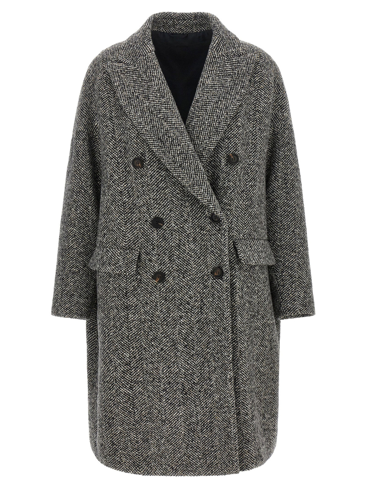 Brunello Cucinelli Dazzling Chevron Coat Brunello Cucinelli