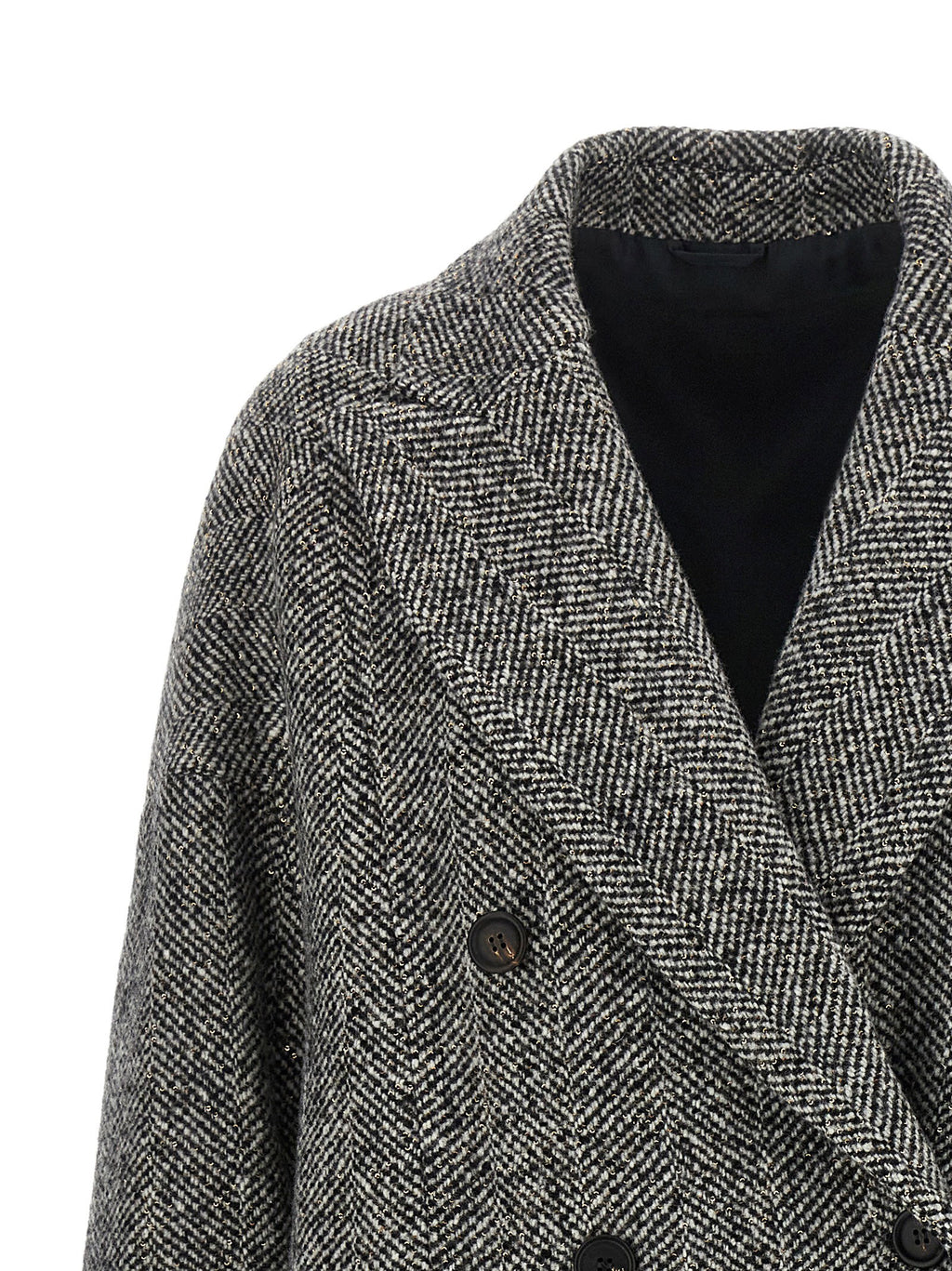 Brunello Cucinelli Dazzling Chevron Coat Brunello Cucinelli