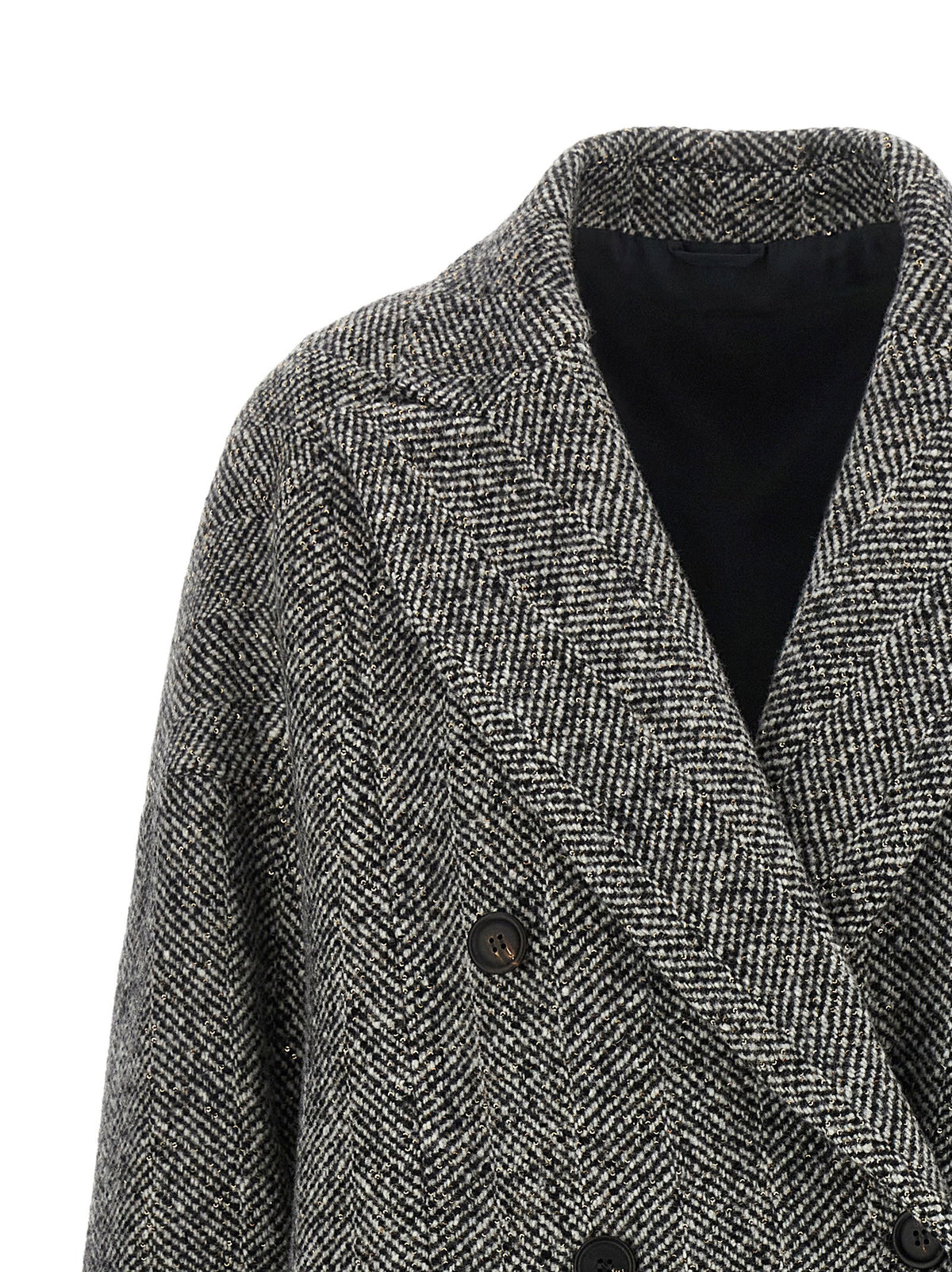 Brunello Cucinelli Dazzling Chevron Coat Brunello Cucinelli
